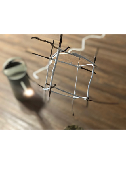 würfelmodell im lichtkegel